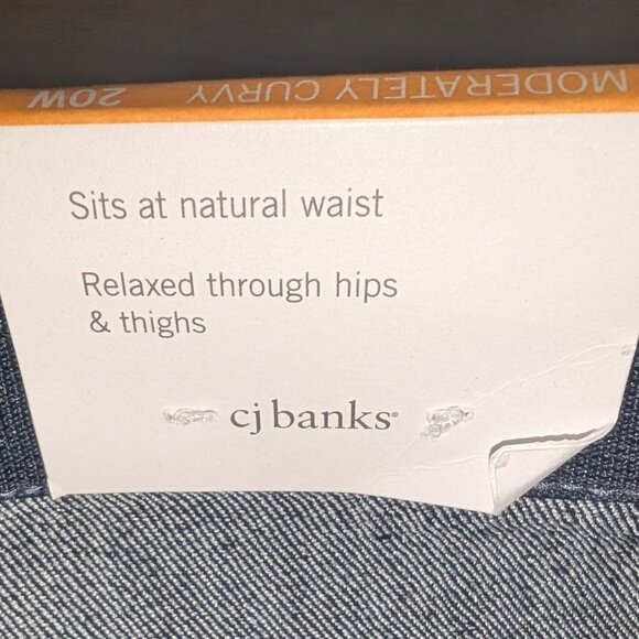 NWT CJ Banks Moderatly Curvy Skimmer Womens Plus Size Denim Jean Shorts 20W - Picture 6 of 6